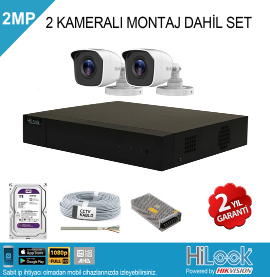Hi-Look 2 Kameralı Montaj Dahil Set