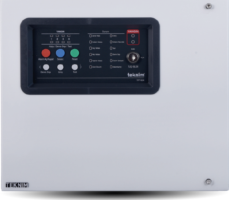TEKNİM (TFP-404) LEDLİ KONVANSİYONEL YANGIN ALARM PANELİ 